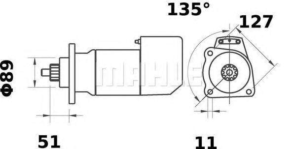 Стартер MS 493 MAHLE ORIGINAL