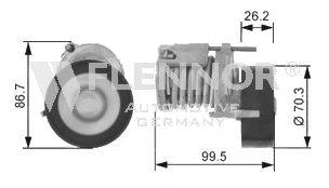 Натяжной ролик, поликлиновой  ремень FA20904 FLENNOR