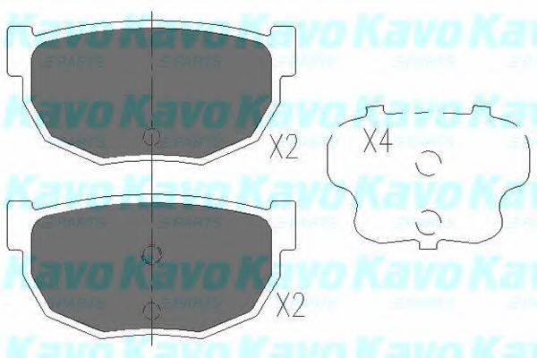 Комплект тормозных колодок, дисковый тормоз KBP-6541 KAVO PARTS