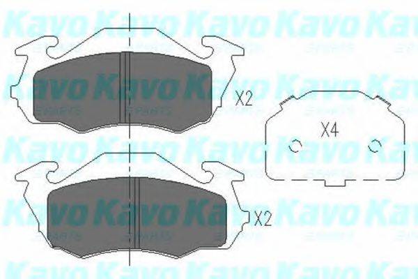 Комплект тормозных колодок KBP-8017 KAVO PARTS