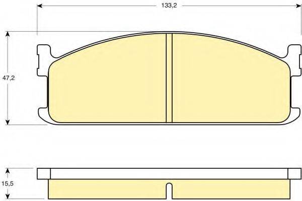 Комплект тормозных колодок, дисковый тормоз 6103459 GIRLING