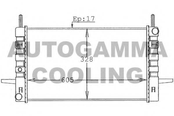 Радиатор, охлаждение двигателя 100385 AUTOGAMMA