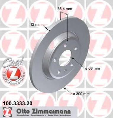 Тормозной диск 100.3333.20 ZIMMERMANN