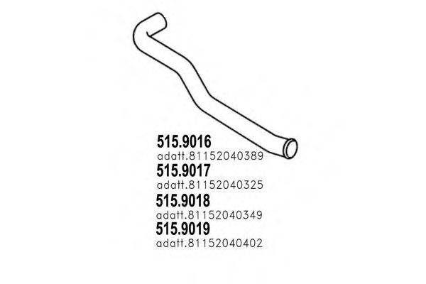 Труба выхлопного газа 515.9018 ASSO