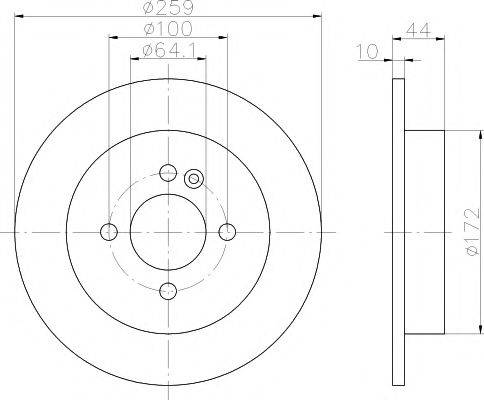 Тормозной диск 8DD 355 107-801 HELLA PAGID