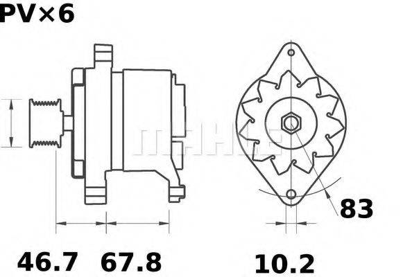 Генератор MG 589 MAHLE ORIGINAL