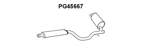 Средний глушитель выхлопных газов PG45667 VENEPORTE