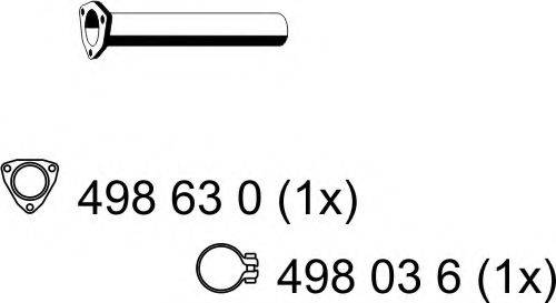 Труба выхлопного газа 234498 ERNST