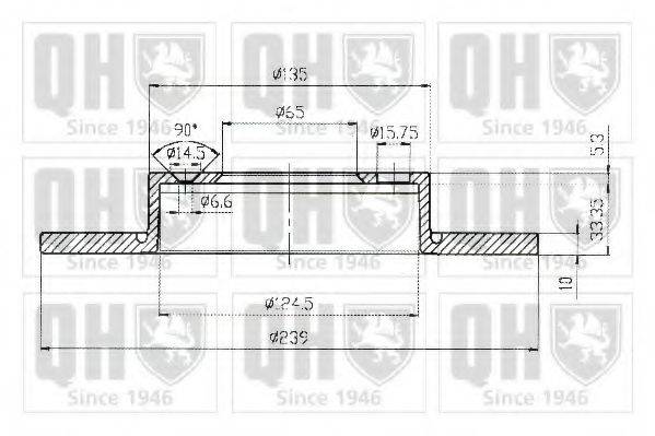 Тормозной диск BDC4957 QUINTON HAZELL