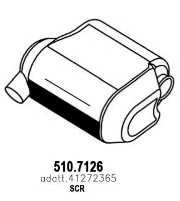 Сажевый / частичный фильтр, система выхлопа ОГ 510.7126 ASSO