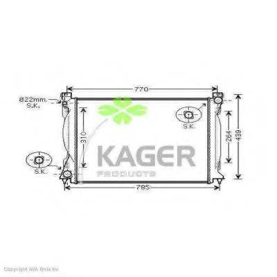 Радиатор, охлаждение двигателя 31-1646 KAGER