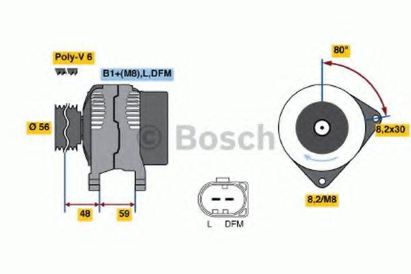 Генератор 0 986 048 160 BOSCH