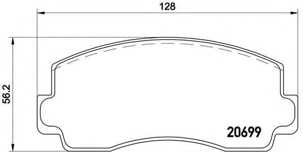 Комплект тормозных колодок, дисковый тормоз P 54 002 BREMBO