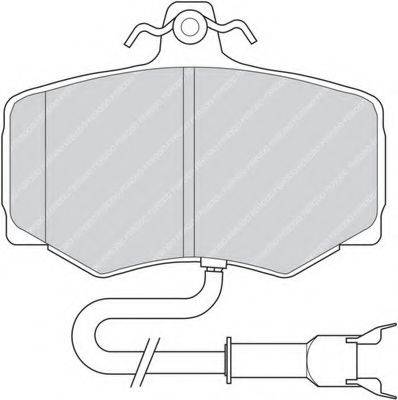 Комплект тормозных колодок, дисковый тормоз FDB806 FERODO