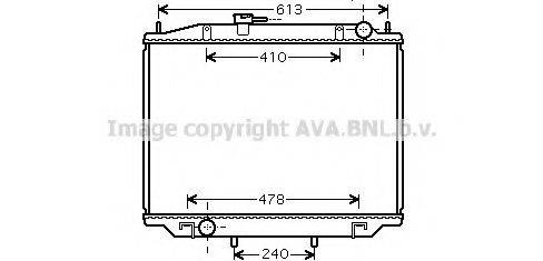 Радиатор, охлаждение двигателя DN2180 AVA QUALITY COOLING