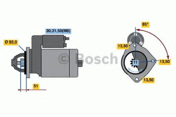 Стартер 0 986 017 320 BOSCH