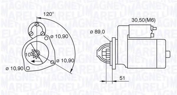 Стартер 063522310160 MAGNETI MARELLI