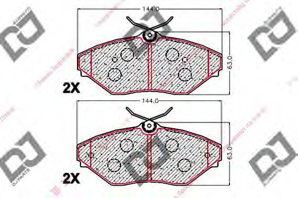 BP2039 DJ PARTS Комплект тормозных колодок