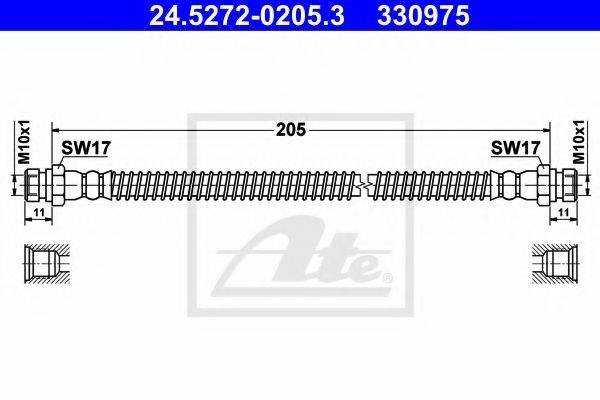 Тормозной шланг T 30 065 BREMBO