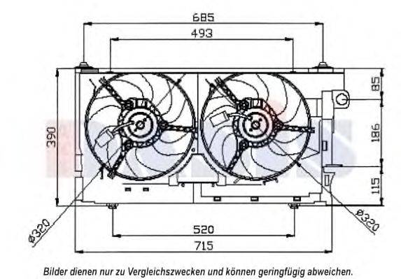 Вентилятор, охлаждение двигателя 068023N AKS DASIS