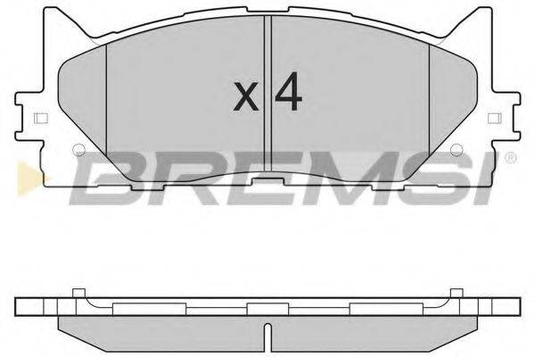 Комплект тормозных колодок, дисковый тормоз BP3253 BREMSI