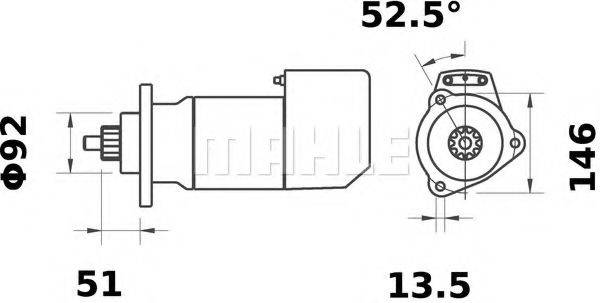 Стартер MS 466 MAHLE ORIGINAL