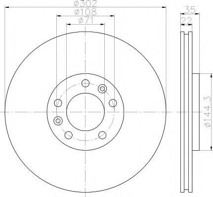 Тормозной диск 8DD 355 116-231 HELLA PAGID