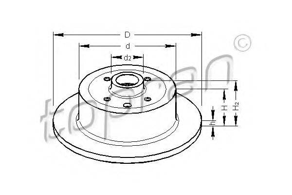 Тормозной диск 200 946 TOPRAN