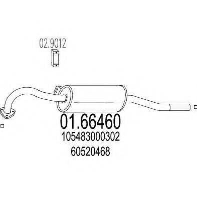Глушитель выхлопных газов конечный 01.66460 MTS