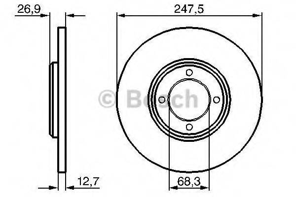 Тормозной диск 0 986 478 071 BOSCH