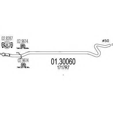 Труба выхлопного газа 01.30060 MTS
