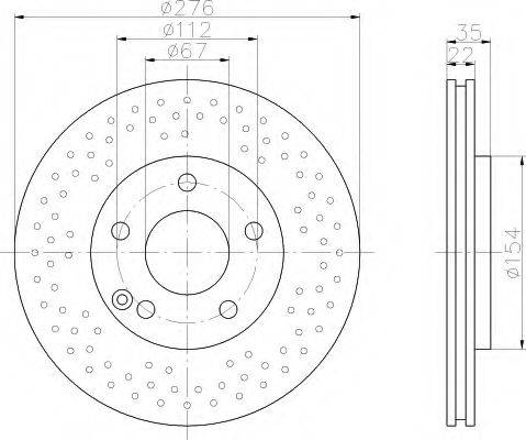 Тормозной диск 8DD 355 110-201 HELLA