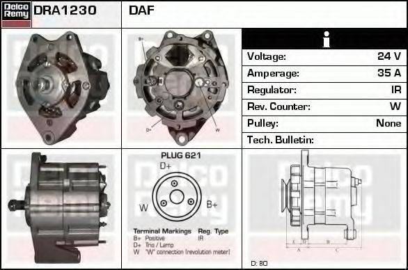 Генератор DRA1230 REMY