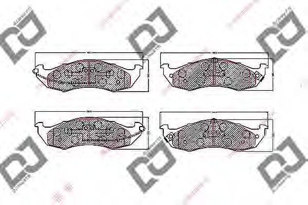 Комплект тормозных колодок BP1709 DJ PARTS