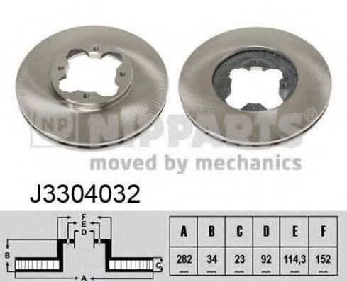 Тормозной диск J3304032 NIPPARTS