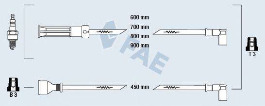 Комплект проводов зажигания 86030 FAE