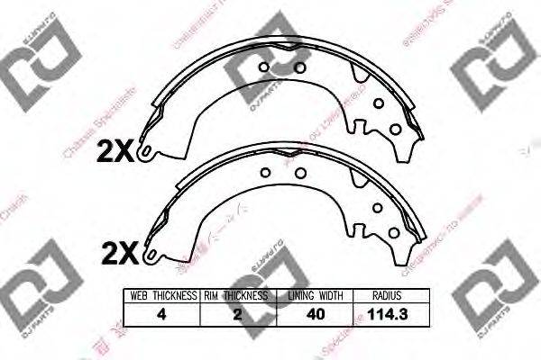 Комплект тормозных колодок BS1193 DJ PARTS