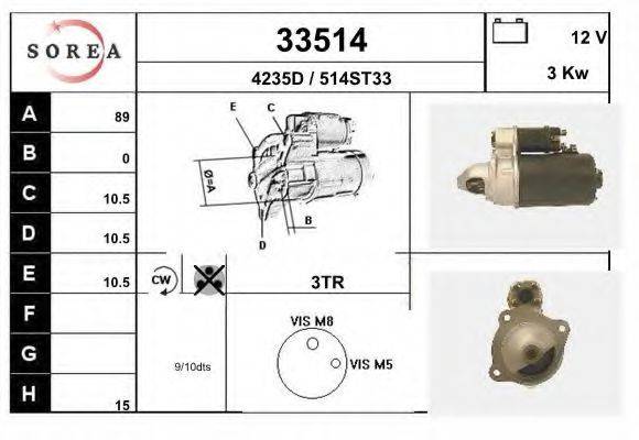 Стартер 33514 EAI