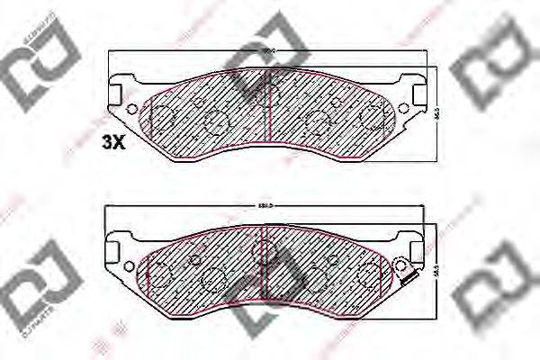 Комплект тормозных колодок BP1711 DJ PARTS