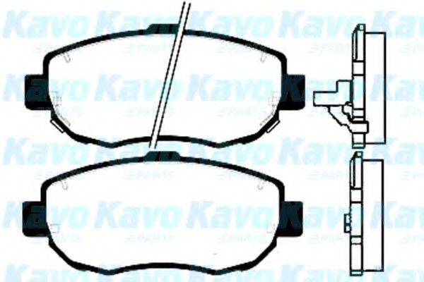 Комплект тормозных колодок, дисковый тормоз BP-9030 KAVO PARTS