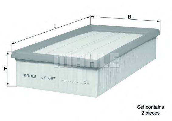 Фильтр воздушный LX 693/S KNECHT