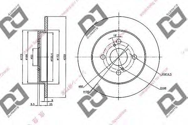 Тормозной диск BD1989 DJ PARTS