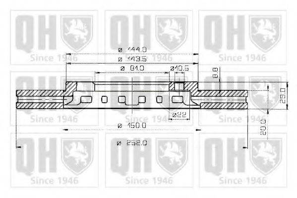 Тормозной диск BDC3750 QUINTON HAZELL