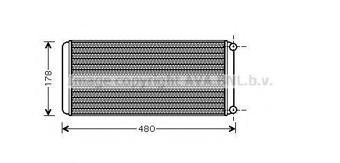 Радіатор пічки RE6022 AVA QUALITY COOLING