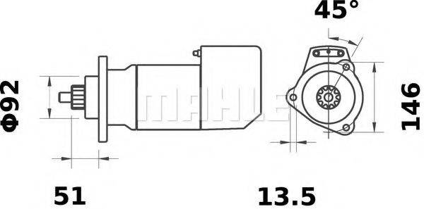 Стартер MS 574 MAHLE ORIGINAL