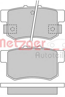 Комплект тормозных колодок, дисковый тормоз 1170213 METZGER