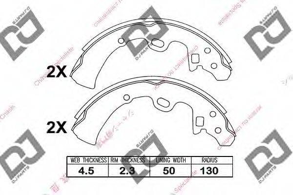 Комплект тормозных колодок BS1036 DJ PARTS