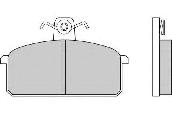Комплект тормозных колодок, дисковый тормоз 12-0151 E.T.F.