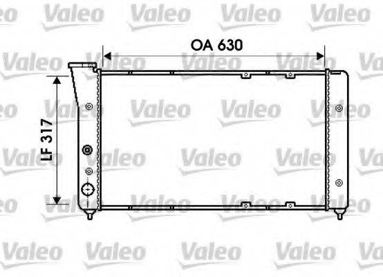 Радиатор, охлаждение двигателя 734606 VALEO