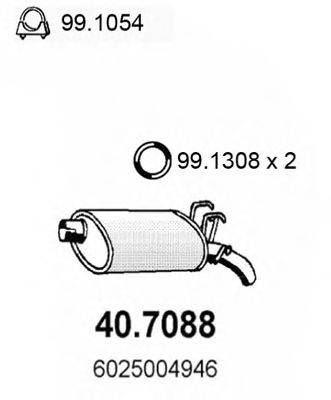 Глушитель выхлопных газов конечный 40.7088 ASSO